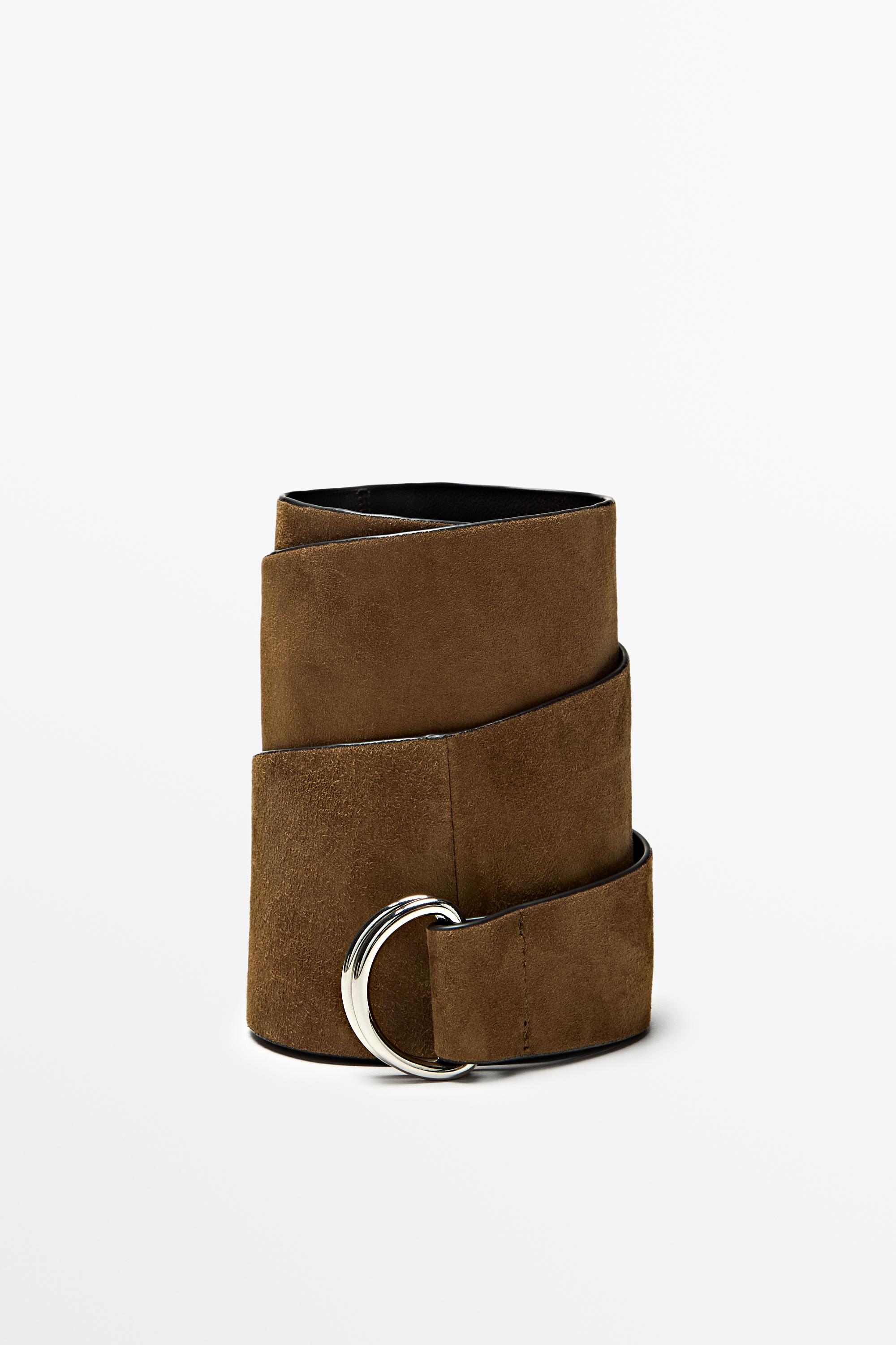 Ceinture obi en croûte de cuir